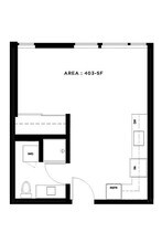 Studio, 1 Bath - Apt B 318 floor plan